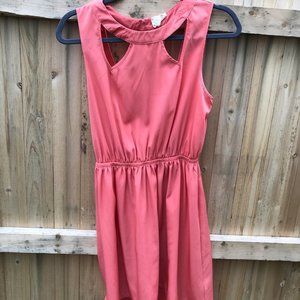 Peachy pink high-low dress